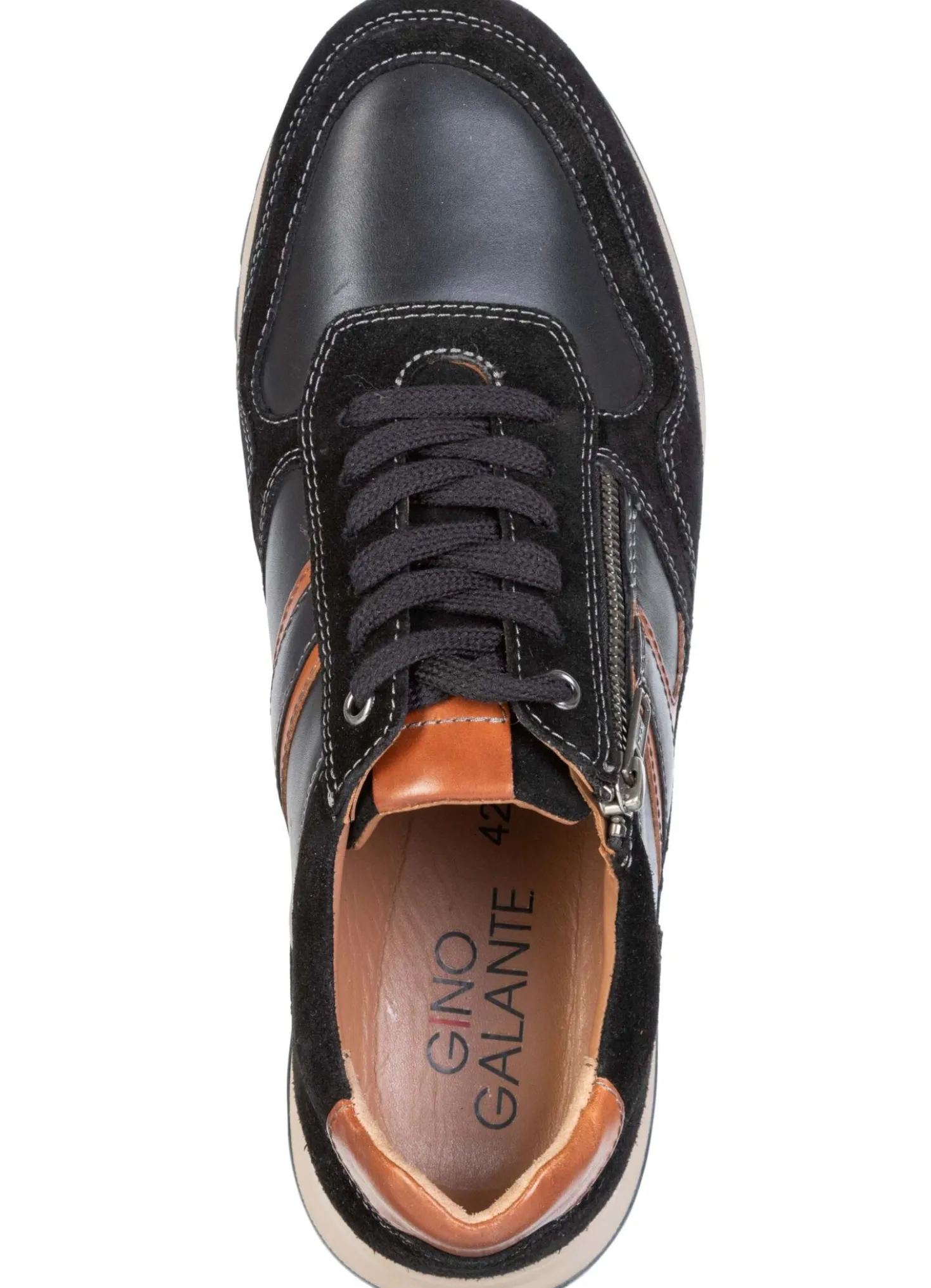 GINO GALANTE, bequeme Herren-Schnürschuhe, Weite H, mit herausnehmbarem Fußbett