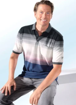 „Hajo“ Poloshirt mit kurzer Knopfleiste