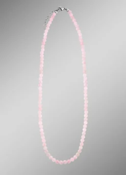 Halskette mit echtem Rosenquarz