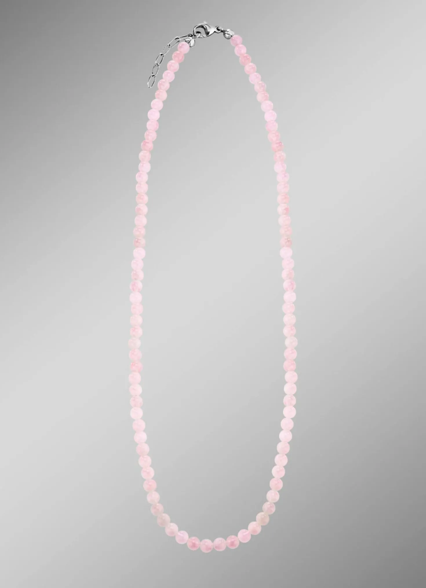 Halskette mit echtem Rosenquarz