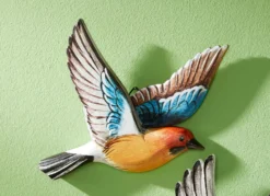Handbemalte Wanddekoration Vogel