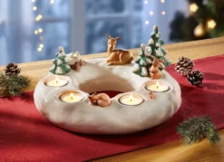 Handgefertigter Adventskranz aus dem Hause Goebel