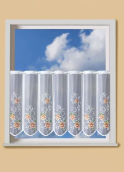 Handkolorierter Kurzstore mit Stangendurchzug