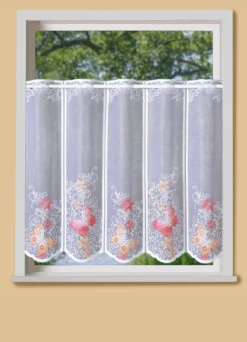 Handkolorierter Kurzstore mit Stangendurchzug