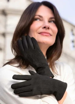 Handschuh mit edel funkelnden Glitzer-Applikationen