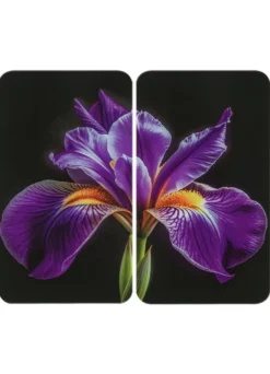 Herdabdeckplatten aus Glas, 2er-Set