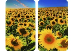 Herdabdeckplatten Sonnenblumen, 2er-Set