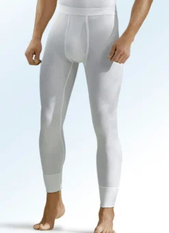 Hermko Dreierpack Unterhosen aus Feinripp mit Eingriff, weiß