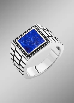 Herrenring von Giorgio Martello mit echt Lapislazuli