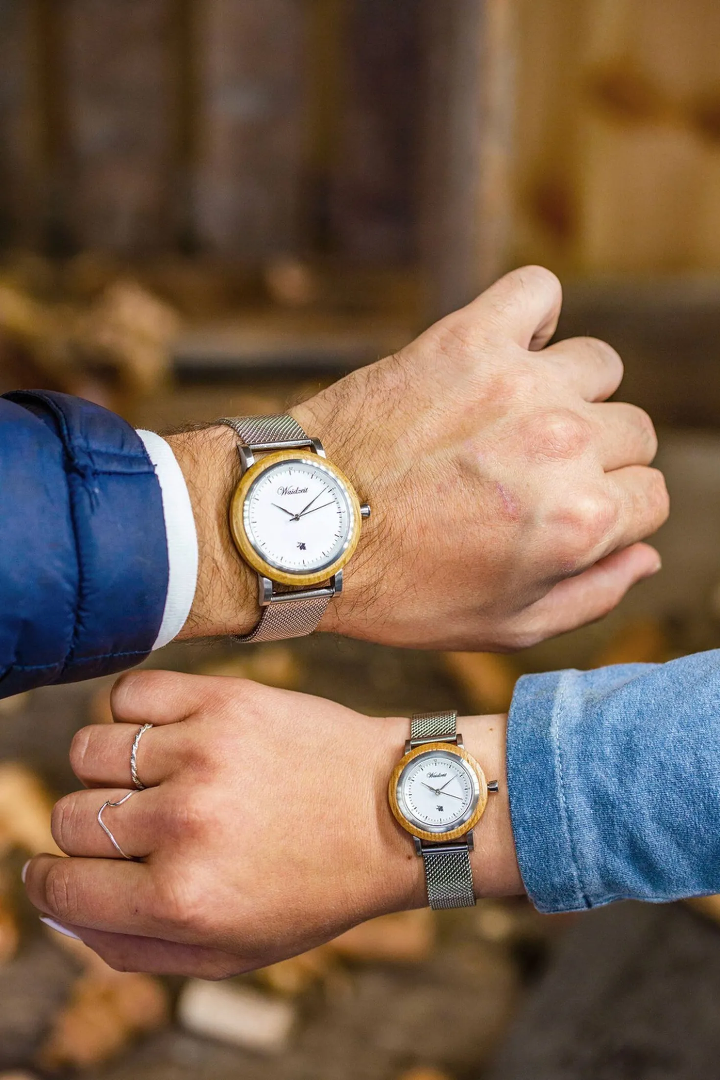 Herrenuhr mit Mesharmband