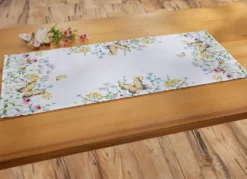 Herrliche Tischdecke mit Frühlingsmotiven