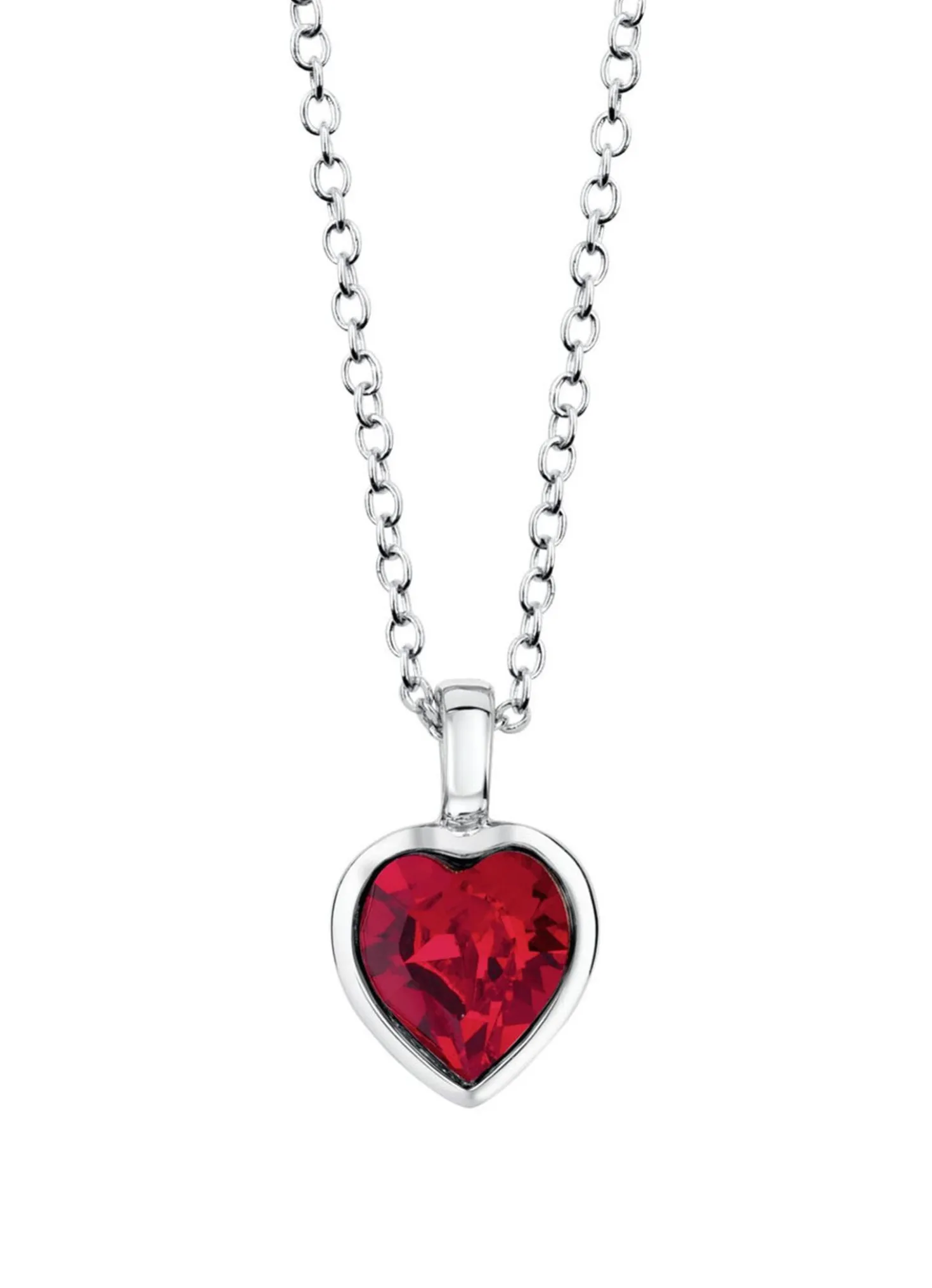 Herz-Anhänger mit Swarovski®-Kristall und Kette
