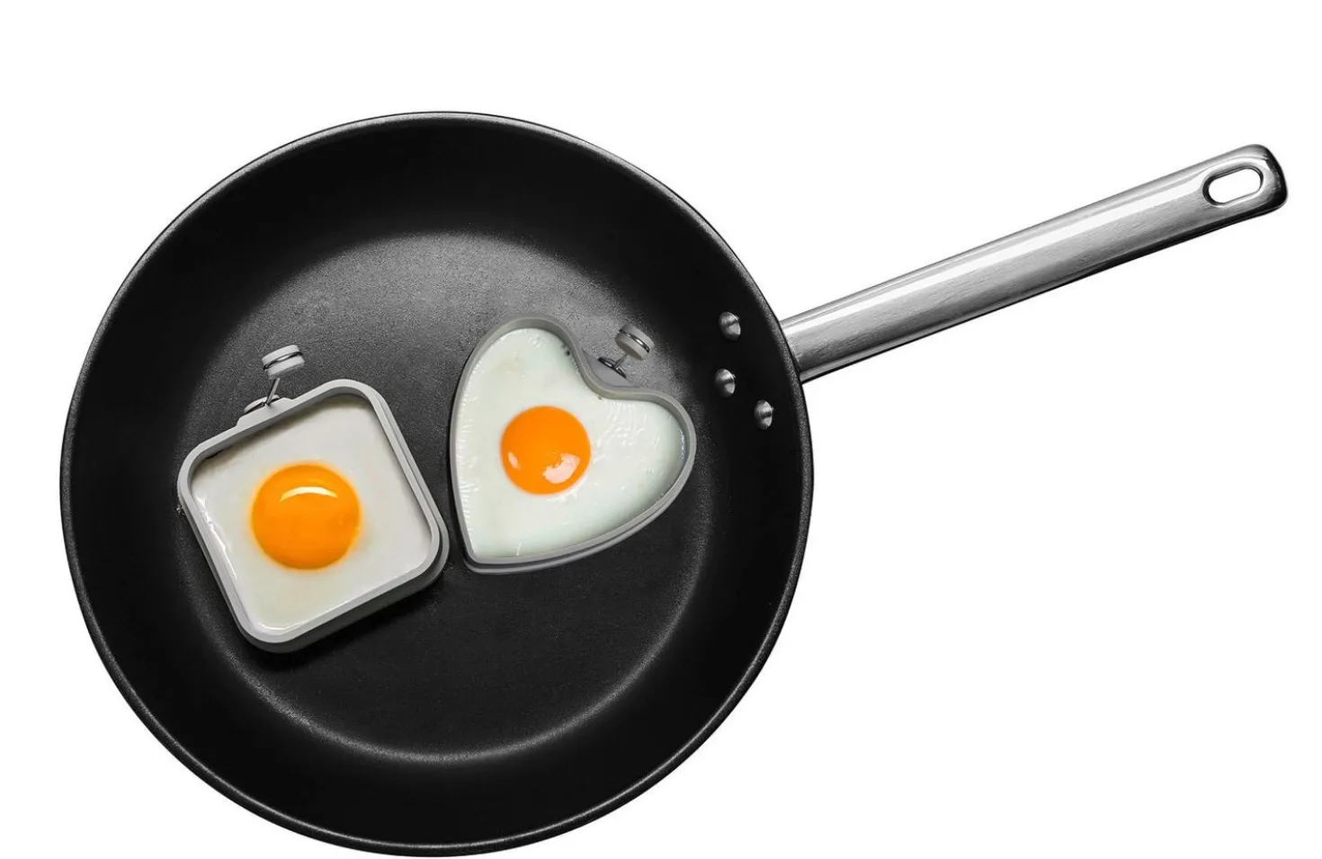 Hitzebeständiges Eiformer-Set aus Silikon, 2-teilig