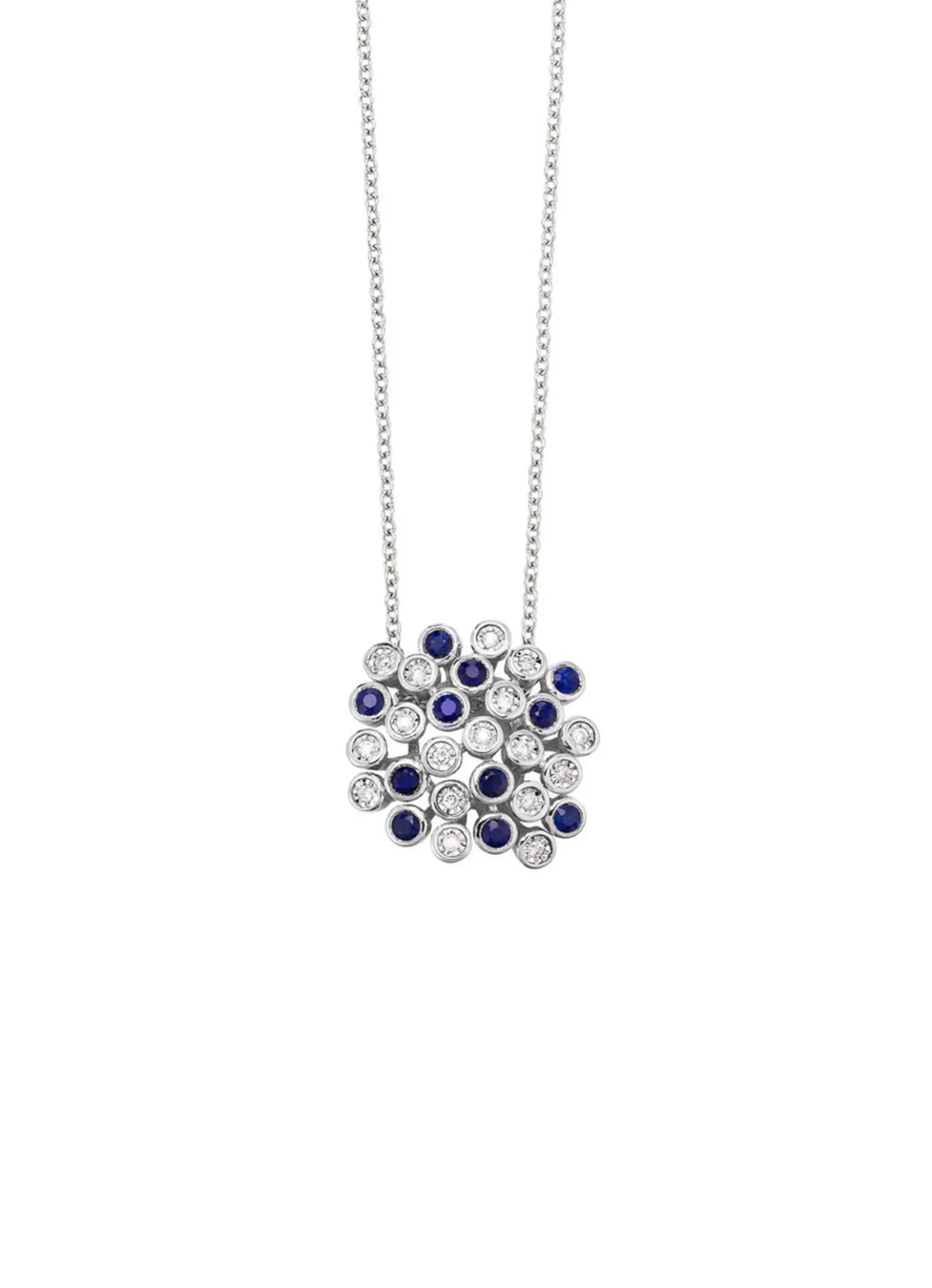 Hochwertiger Anhänger mit Safir und Brillanten