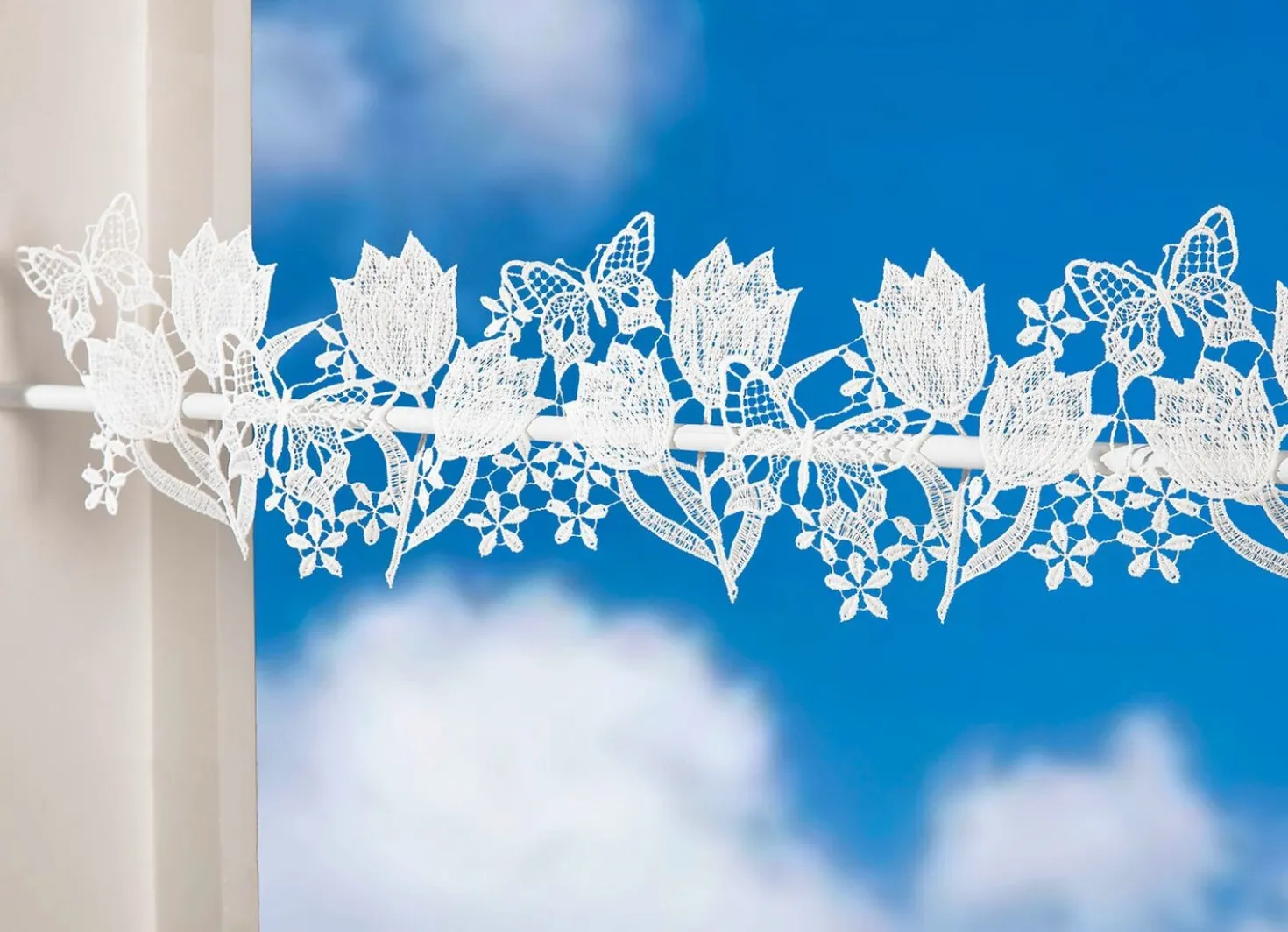 Hochwertige Stangendekoration mit Tulpen-Motiv