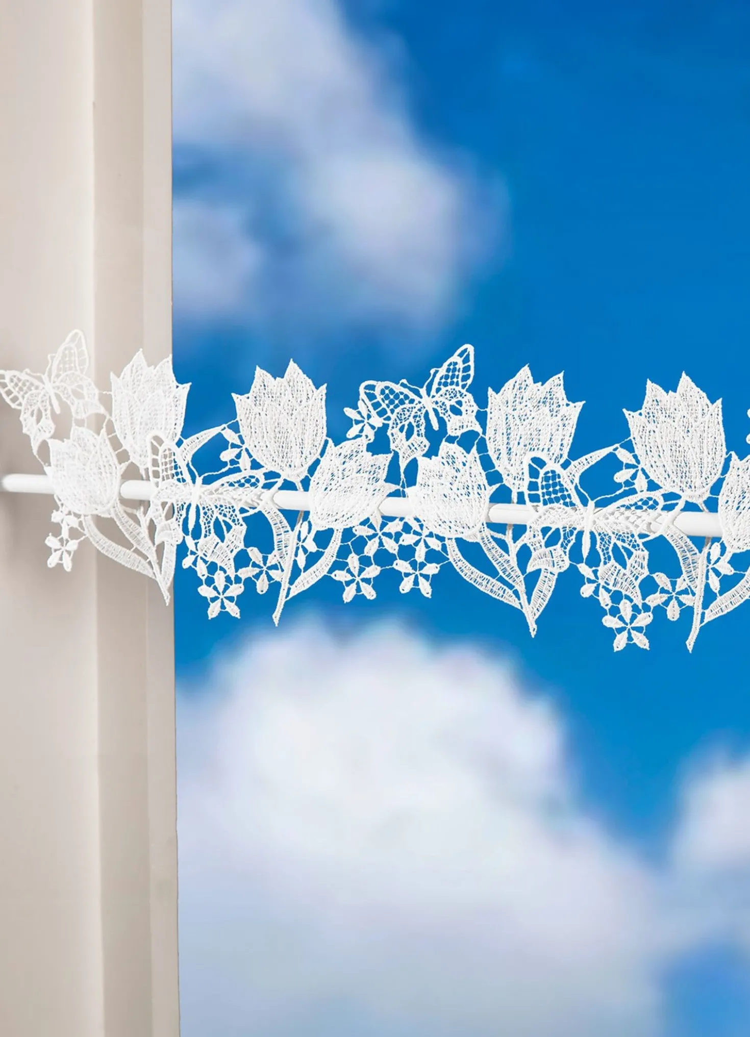 Hochwertige Stangendekoration mit Tulpen-Motiv