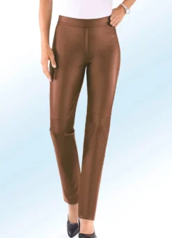 Hose aus softem Nappaleder-Imitat
