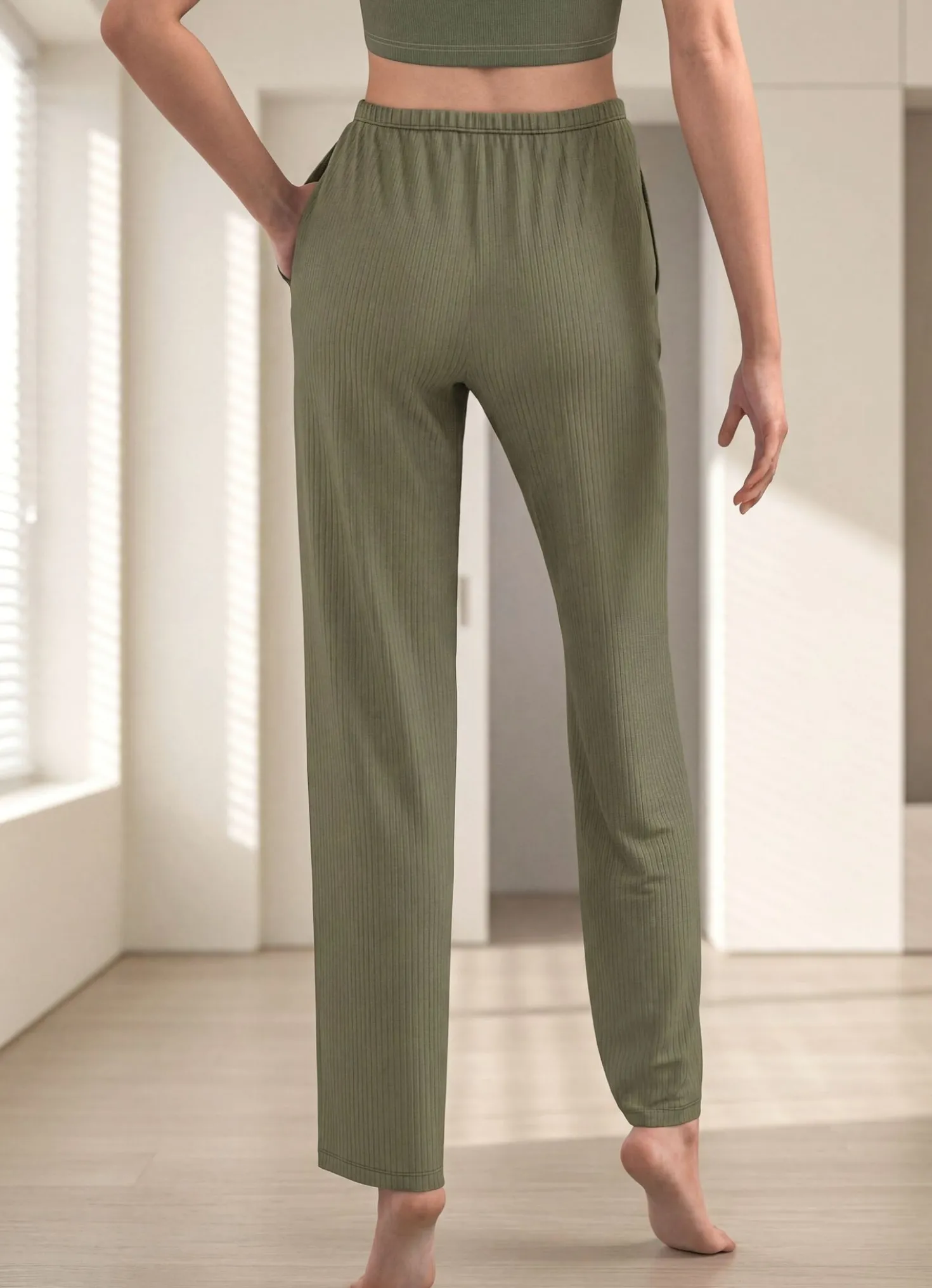 Hose mit Dehnbund rundum