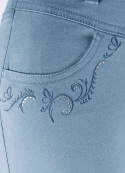 Hose mit funkelnden Glitzersteinchen