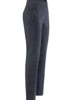 Hose mit trendiger Hahnentritt-Dessinerung