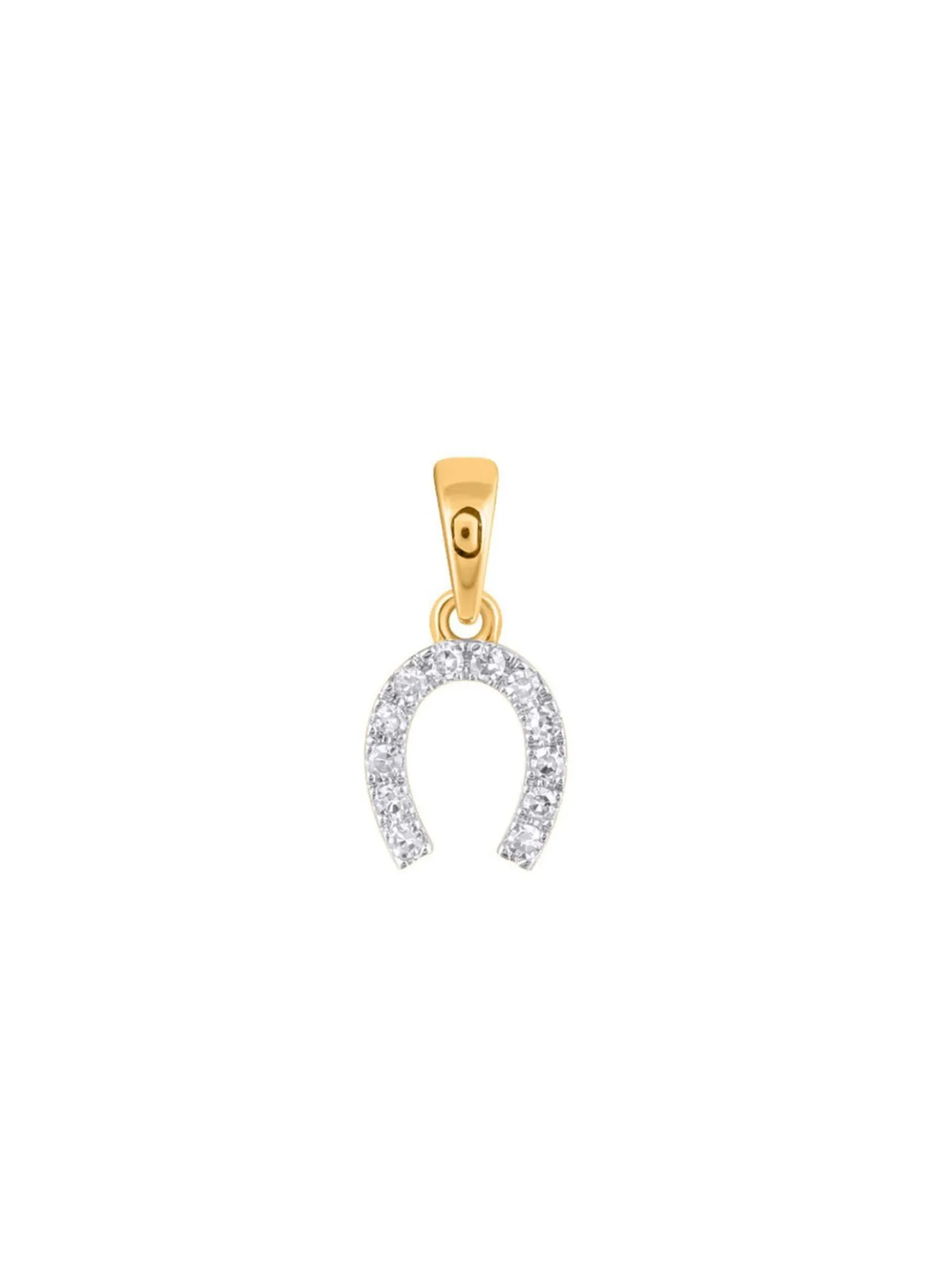 Hufeisen-Anhänger mit 10 Diamanten