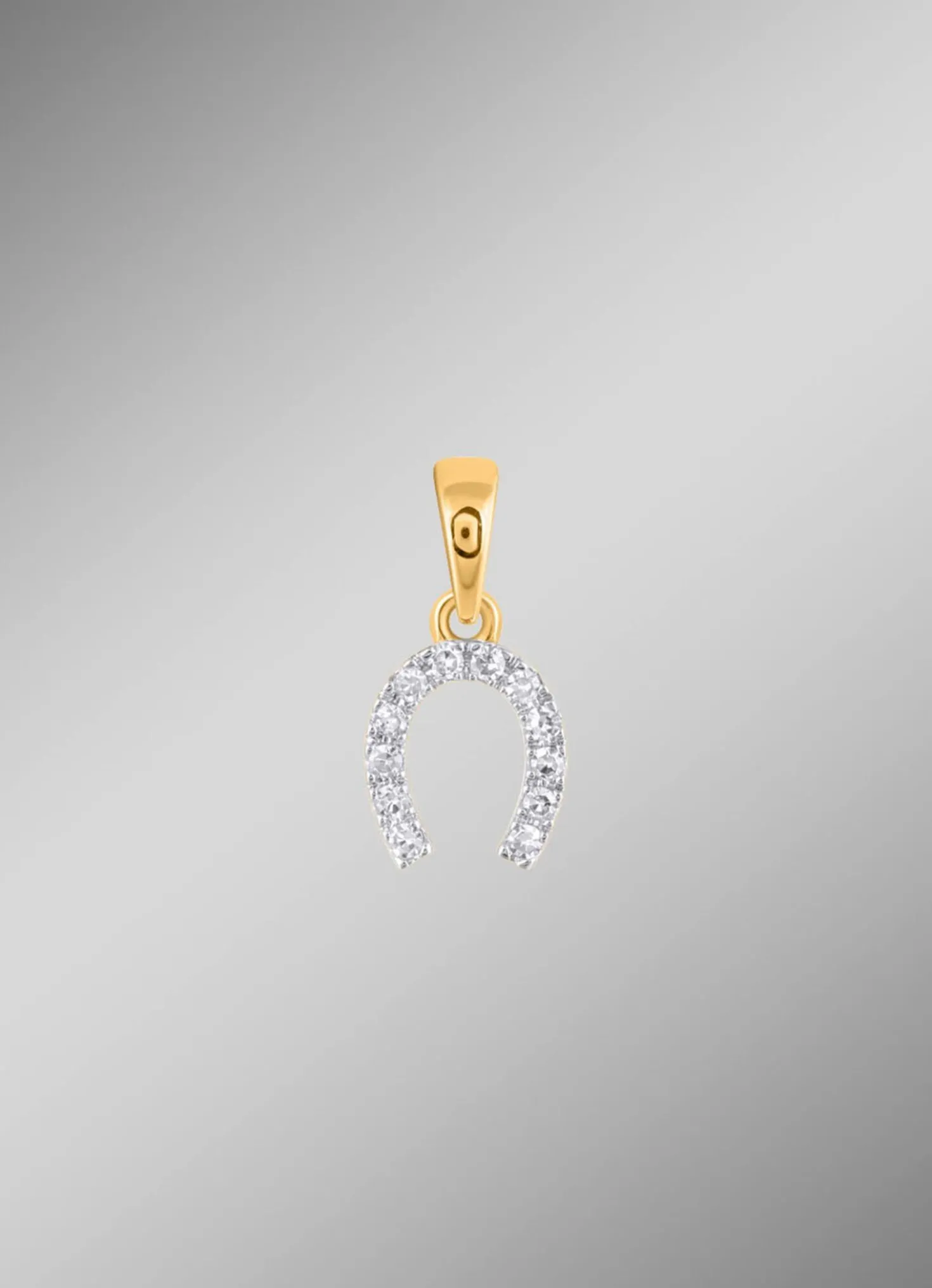 Hufeisen-Anhänger mit 10 Diamanten