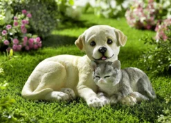 Hund und Katze aus Polyresin
