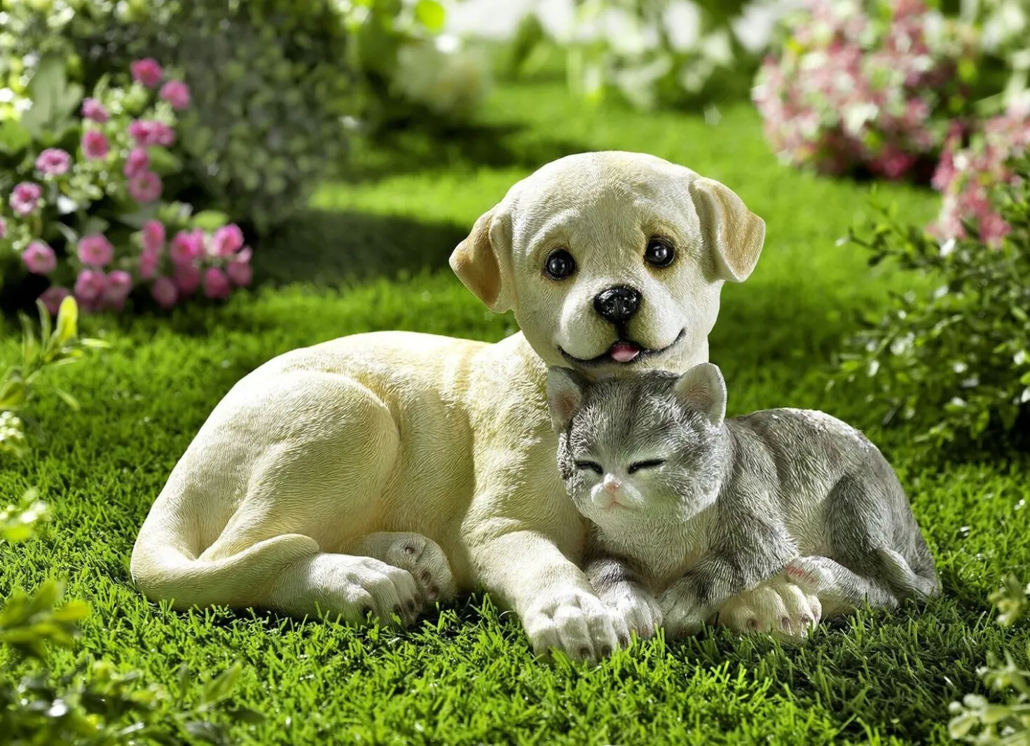 Hund und Katze aus Polyresin