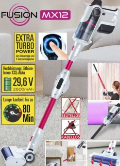 2-in-1 Akku Hand- und Bodenstaubsauger Fusion MX 12