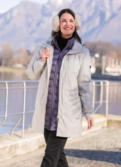 3-in-1-Funktions-Longjacke mit Außen- und Innenjacke