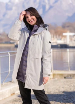 3-in-1-Funktions-Longjacke mit Außen- und Innenjacke