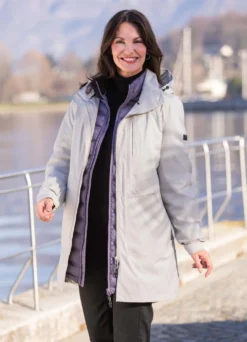3-in-1-Funktions-Longjacke mit Außen- und Innenjacke