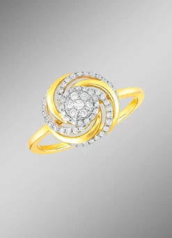 Interessanter Damenring mit 7 Brillanten und 49 Diamanten