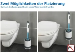 2in1 WC-Garnitur mit integriertem Reinigungsmittel-Spender