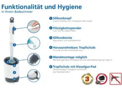 2in1 WC-Garnitur mit integriertem Reinigungsmittel-Spender