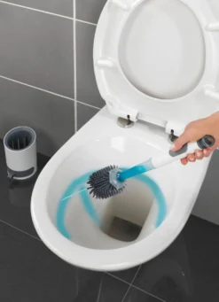 2in1 WC-Garnitur mit integriertem Reinigungsmittel-Spender