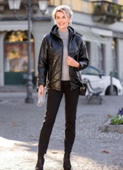 Jacke in Metallic-Optik