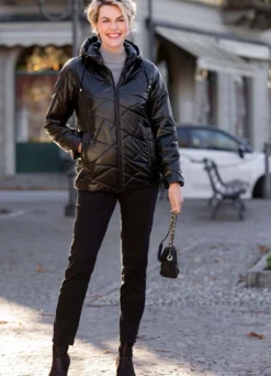 Jacke in Metallic-Optik