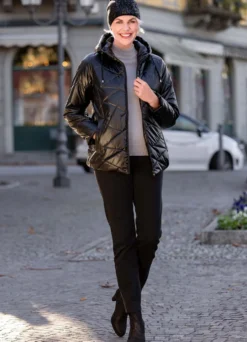 Jacke in Metallic-Optik