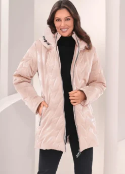 Jacke in topmodischer Lackoptik