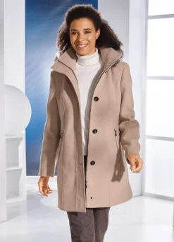 Jacke mit abnehmbarem Kubstpelz-Besatz