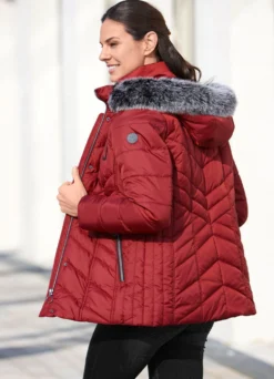 Jacke mit abnehmbarem Kunstpelz-Besatz