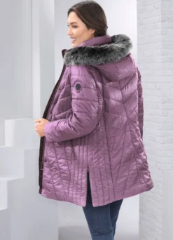 Jacke mit abnehmbarem Kunstpelz-Besatz