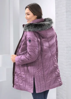 Jacke mit abnehmbarem Kunstpelz-Besatz