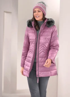 Jacke mit abnehmbarem Kunstpelz-Besatz