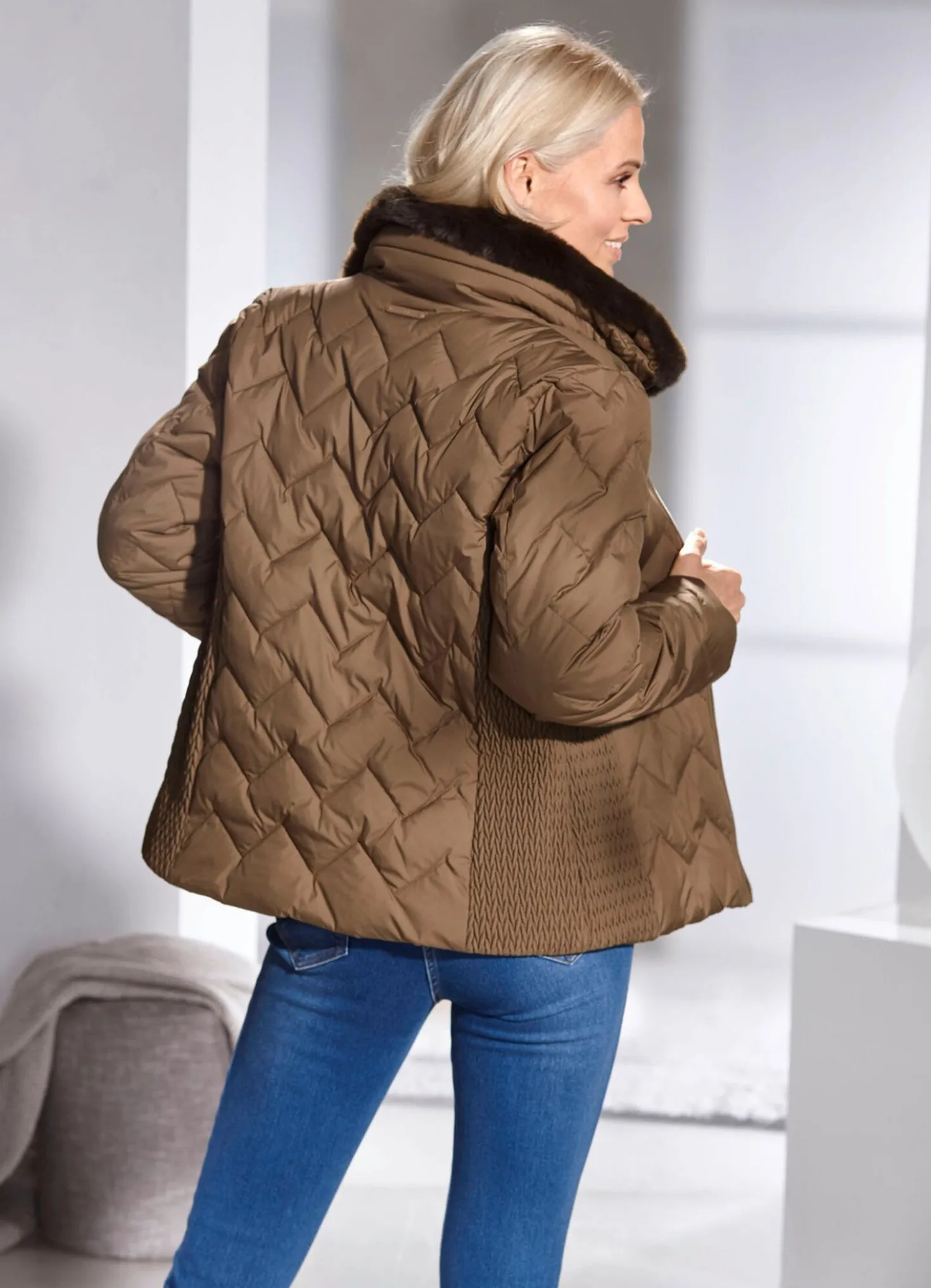 Jacke mit fabelhaftem Zickzack-Stepp