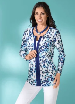 Jacke mit farbbrillantem Druck