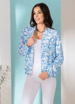 Jacke mit gesmokten Abschlüssen