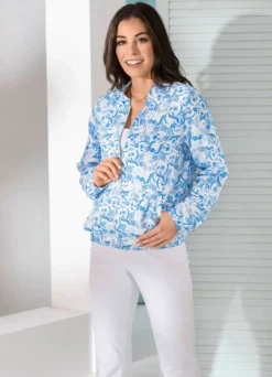 Jacke mit gesmokten Abschlüssen