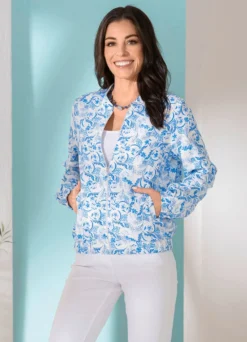 Jacke mit gesmokten Abschlüssen